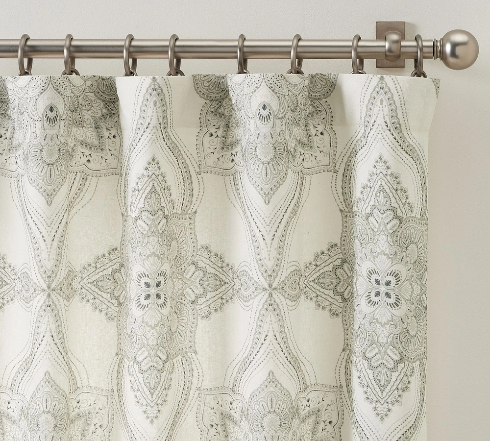 Open Box: Sonya Medallion Linen Cotton Curtain