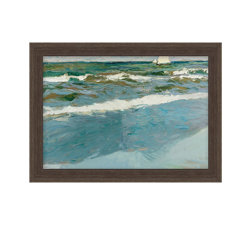 Beachside Waves Framed Wall Art Print