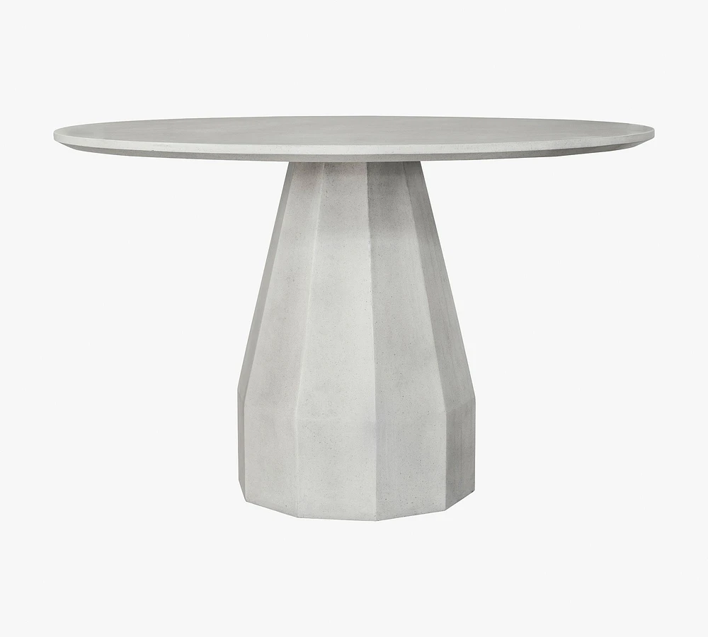 Aldora Concrete Round Outdoor Dining Table (47")