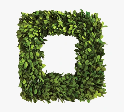 Preserved Boxwood Square Wreath