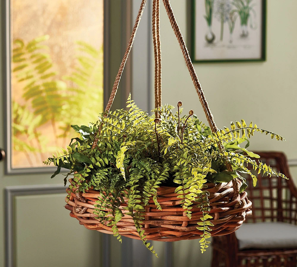 Rattan Hanging Basket Planter