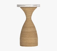 Anders Round Woven Drum Side Table (14")