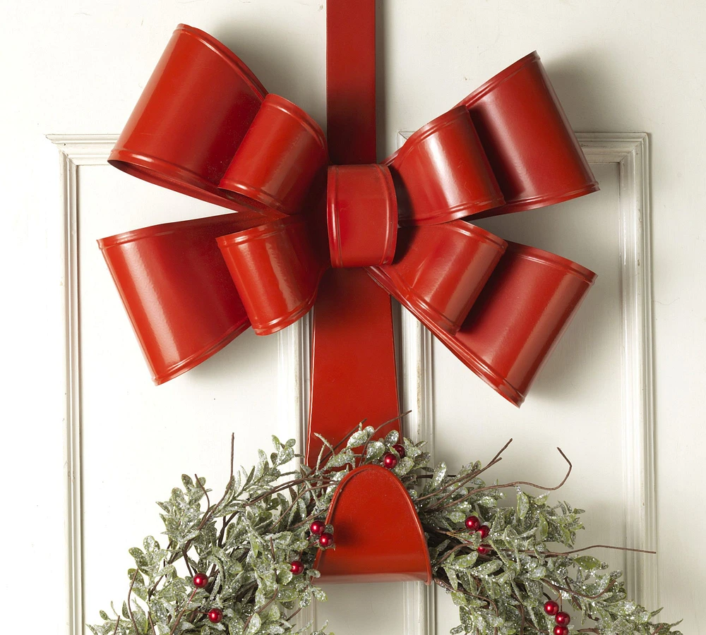 Red Bow Wreath Hanger