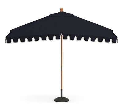 Premium 10' Rectangular Portofino Patio Umbrella – Teak Frame​