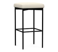 Maison Leather Backless Stool