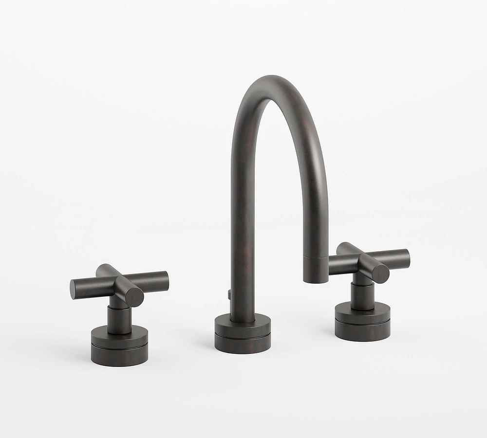 Hewitt Cross Handle Widespread Bathroom Sink Faucet