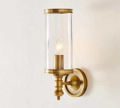 Elizabeth Glass Cylinder Sconce (14")