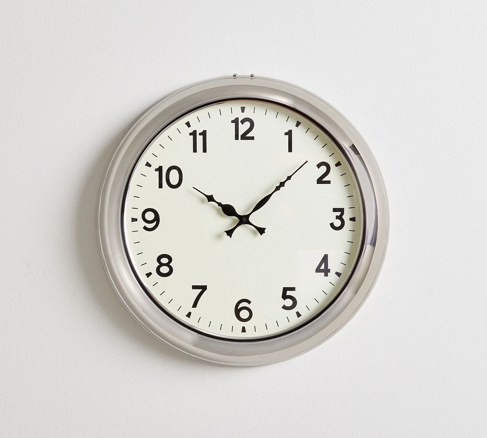 Arthur Nickel Wall Clock