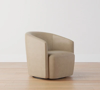 Preston Leather Swivel Chair