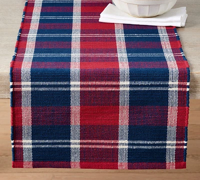 Open Box: Americana Plaid Cotton Table Runner
