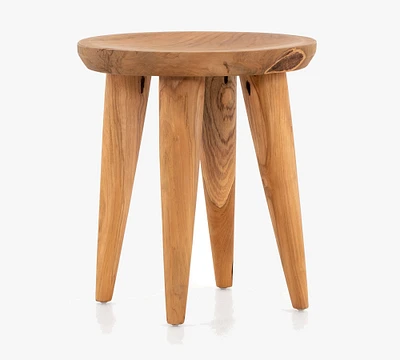 Zander Teak Round Outdoor End Table (18")