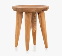 Zander Teak Round Outdoor End Table (18")