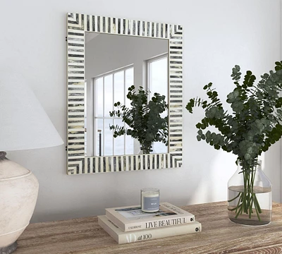 Brenna Two-Toned Bone Mirror