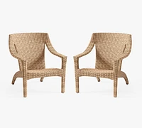 Huntington Wicker Stacking Outdoor Adirondack