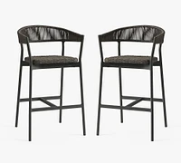 Elmore Metal & Rope Outdoor Bar Stool