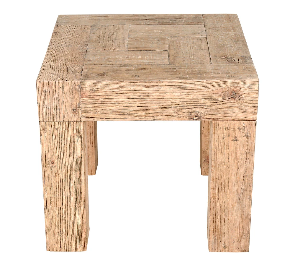 Pierson Square Reclaimed Wood Side Table (22")