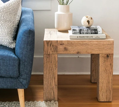 Pierson Square Reclaimed Wood Side Table (22")