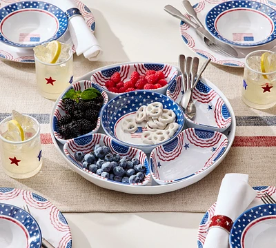 Cabana Americana Outdoor Melamine Sectioned Serving Platter