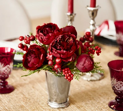 Faux Red Peony Bundle