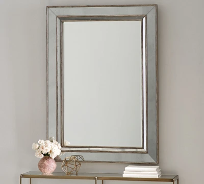 Marlena Antiqued Glass Frame Wall Mirror