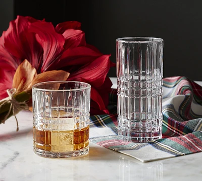 Stewart Plaid Cocktail Glasses - Set of 4