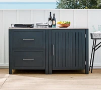 Indio Metal Outdoor Kitchen Two-Drawer & Single-Door Cabinet (62")