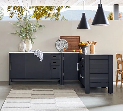 Build Your Own - Malibu Metal Outdoor Kitchen, Black