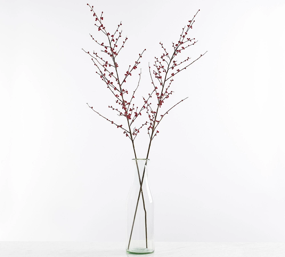 Faux Berry Branch - Red