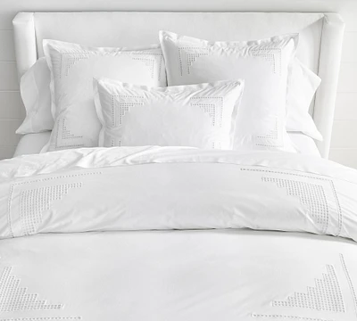 Eyelet Percale Duvet Cover