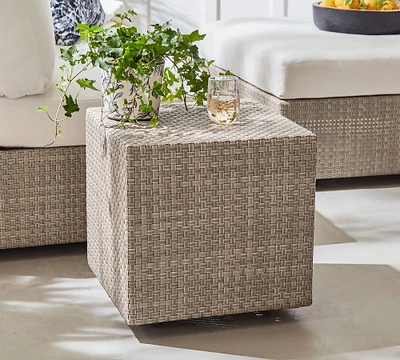 Belvedere Wicker Bunching Cube Outdoor Side Table