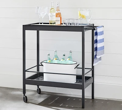 Indio Metal Outdoor Bar Cart (34")