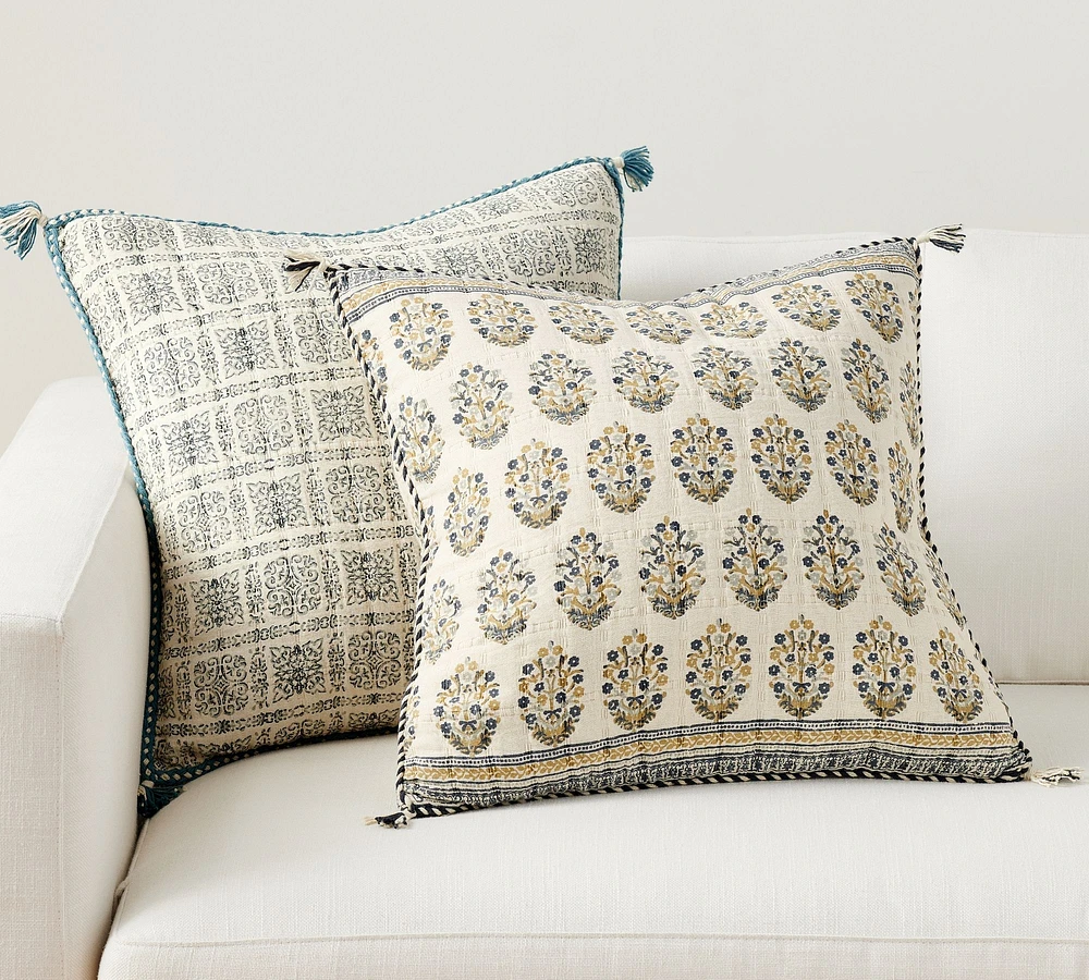 Jacquard Cotton Tassel Pillow