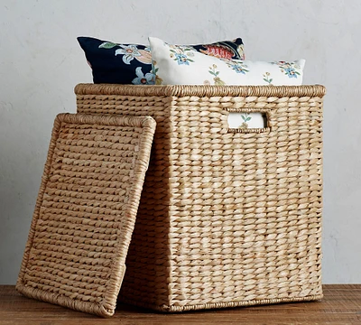 Savannah Handwoven Seagrass Oversized Lidded Basket