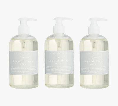 K. Hall Milk Liquid Soap, Set of 3