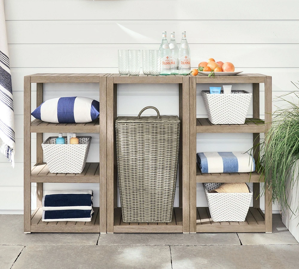 Indio Eucalyptus Outdoor Storage Shelves (22')