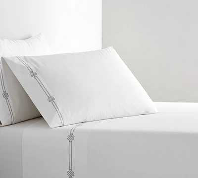 Open Box: Emilia Embroidered Organic Percale Sheet Set