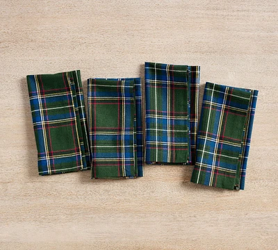 Stewart Plaid Cotton Napkins - Set of 4