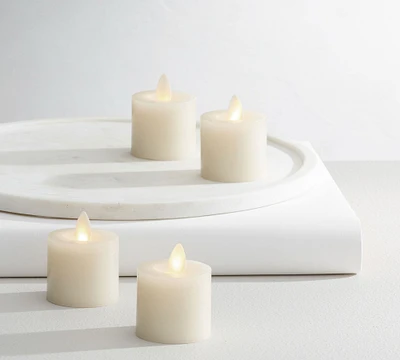 Premium Flickering Flameless Wax Votive Candle - Set of 4