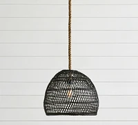 Flora Outdoor All-Weather Wicker Pendant (19"-22")