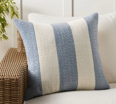 Open Box: Classic Striped Handwoven Outdoor Pillow