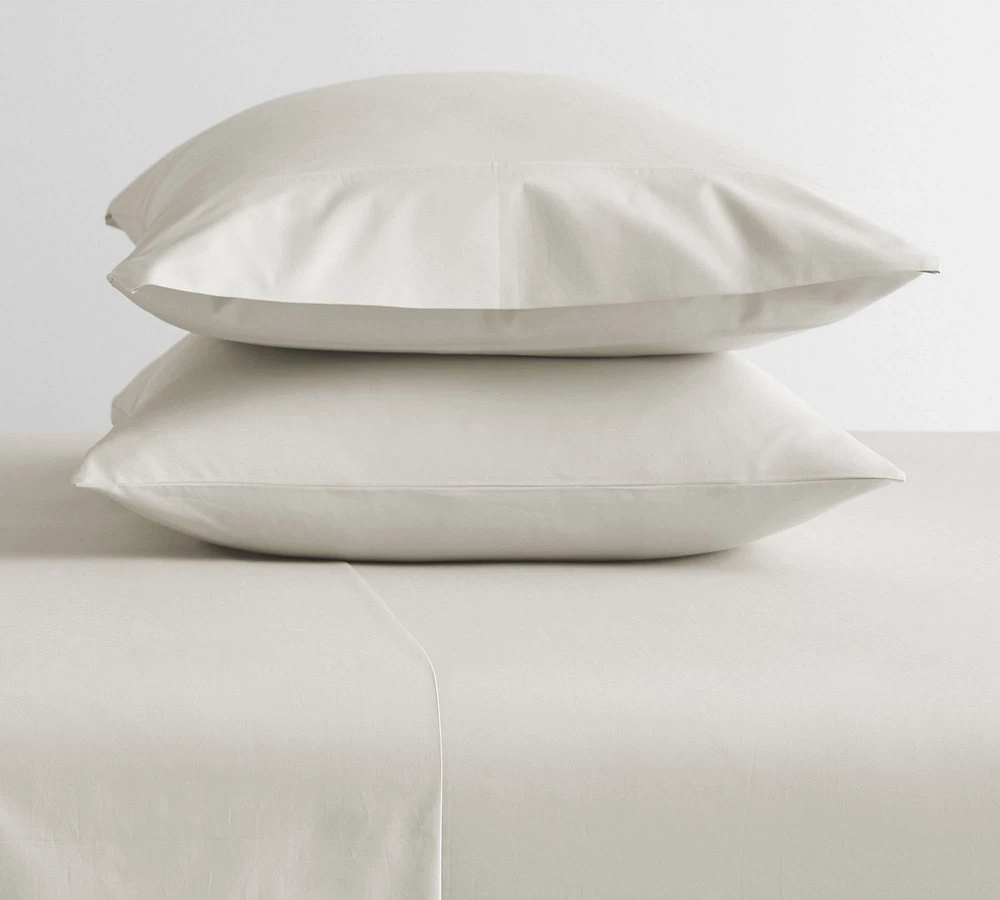 400-Thread-Count Organic Percale Pillowcases - Set of 2