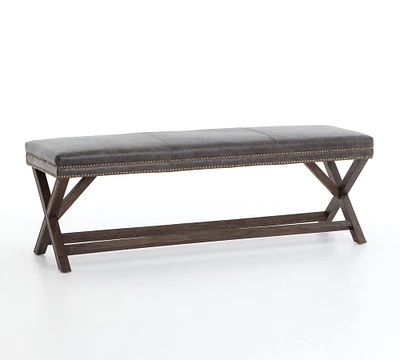 Aldrich Leather Bench (17.5")