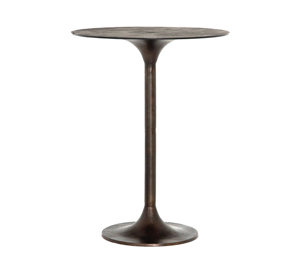 Collier Metal Round Bar Height Outdoor Dining Table (32")