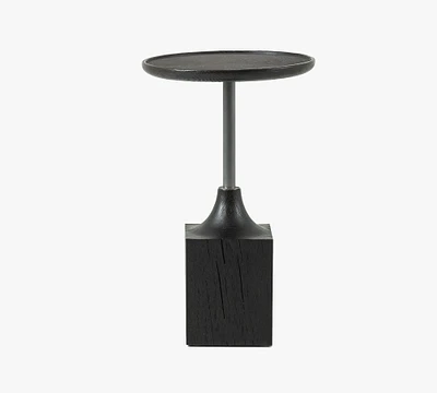 Simona Round Metal Accent Table (16")