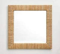 Malibu Handwoven Seagrass 40" Square Mirror