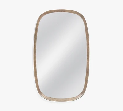 NoHo Wooden Rounded Rectangular Wall Mirror 36" x 22"