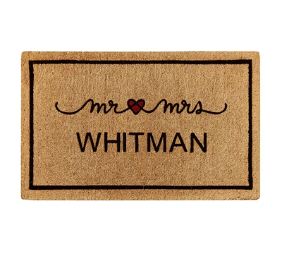 Personalized Marriage Heart Doormat