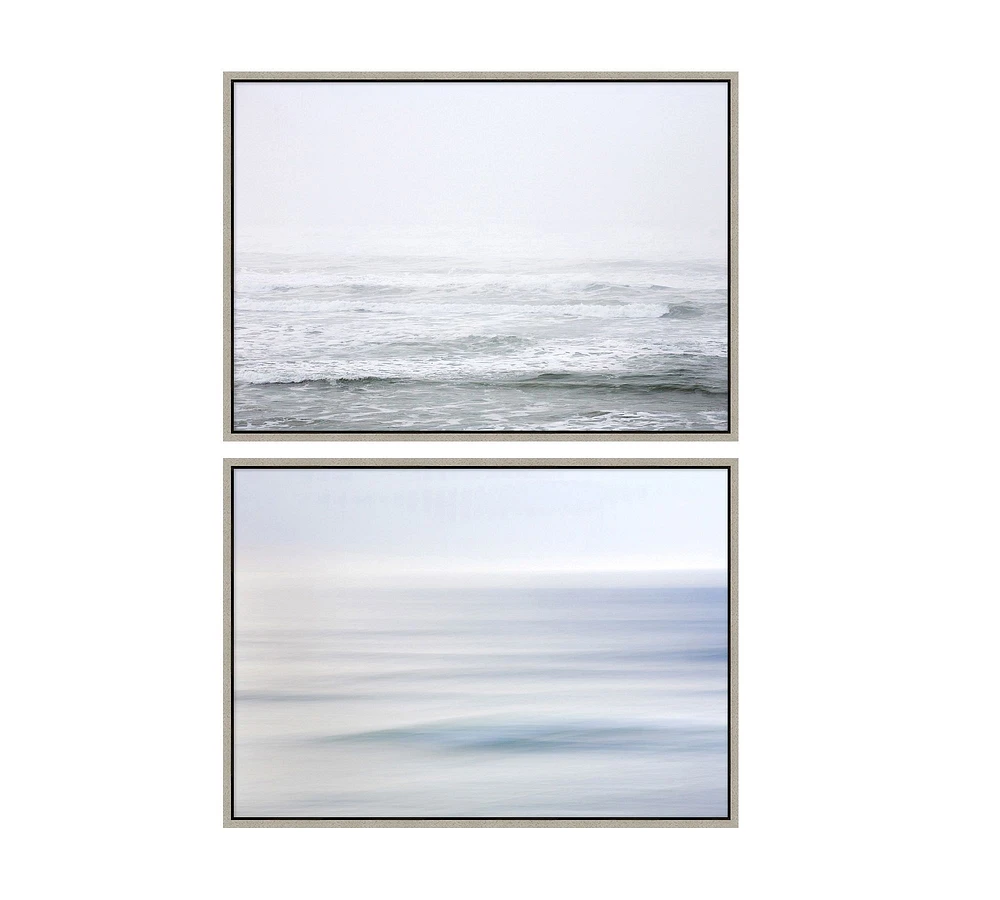 Misted Pacific Framed Canvas Print