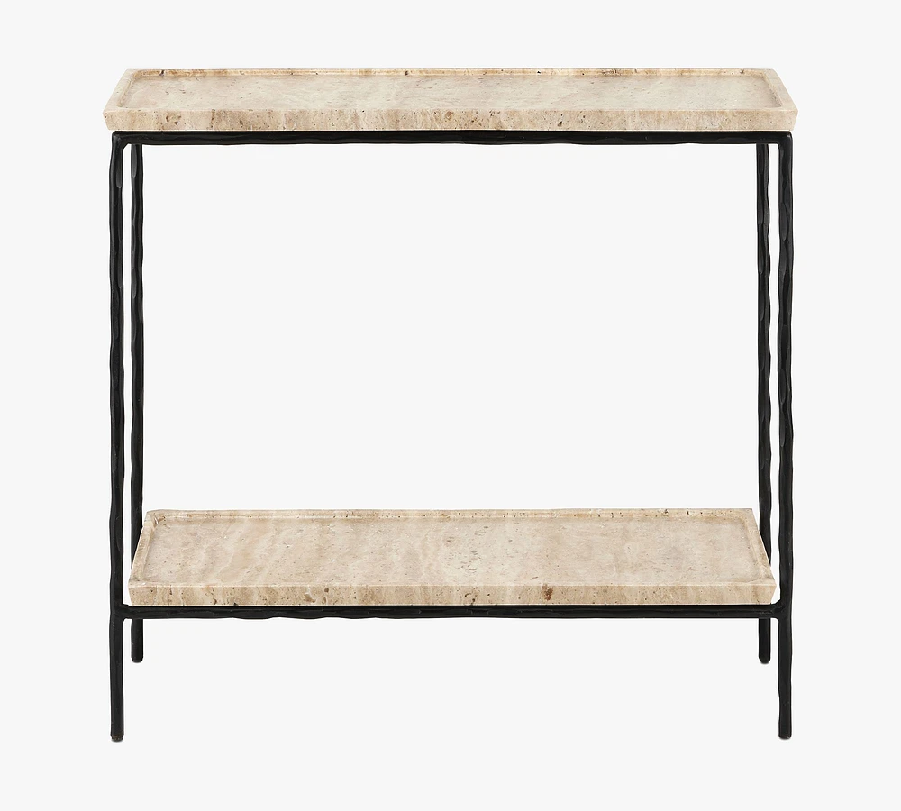 Tate Rectangular Marble Side Table (24")