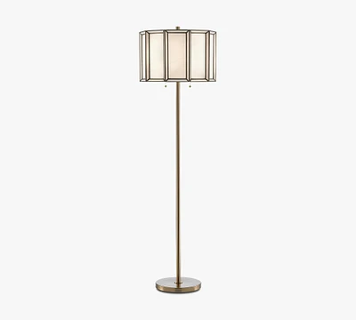 Carmel Milk Glass Floor Lamp (63")